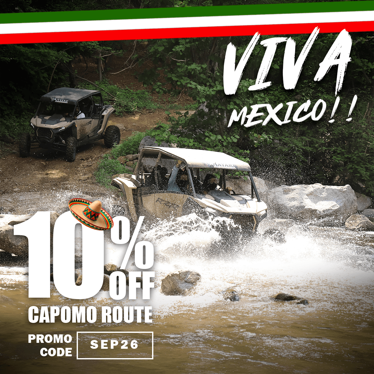 Promotion 10% discount Route Capomo
